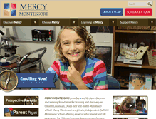 Tablet Screenshot of mercymontessori.org